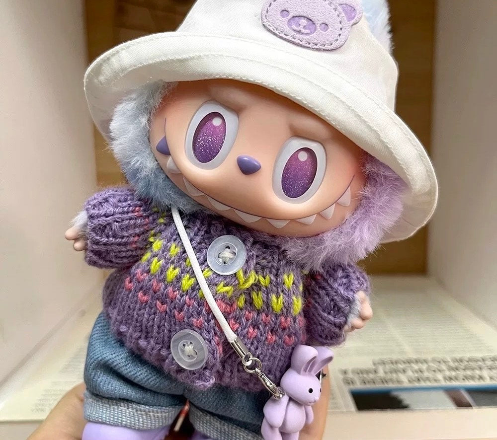 Purple sweater suit